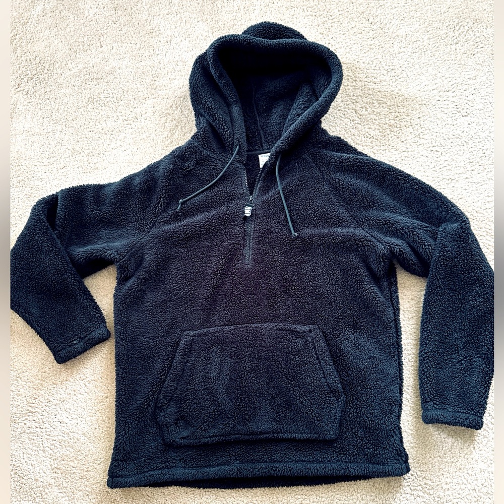 Black Sherpa Hoodie